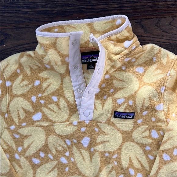 Patagonia Yellow Floral Fleece Pullover - Picture 3 of 6